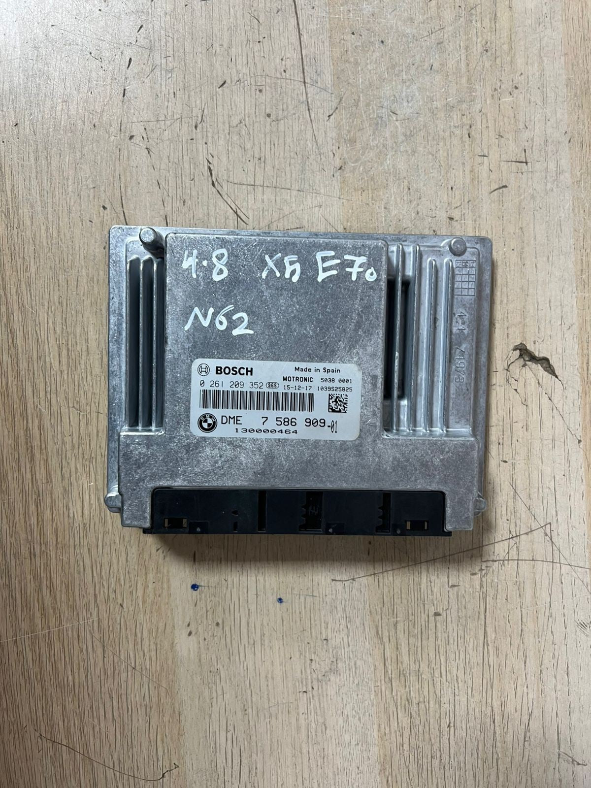 BMW X5 4.8 E70 N62 ENGINE CONTROL UNIT ECU SET DME +CAS 3+ NO KEY 7586909