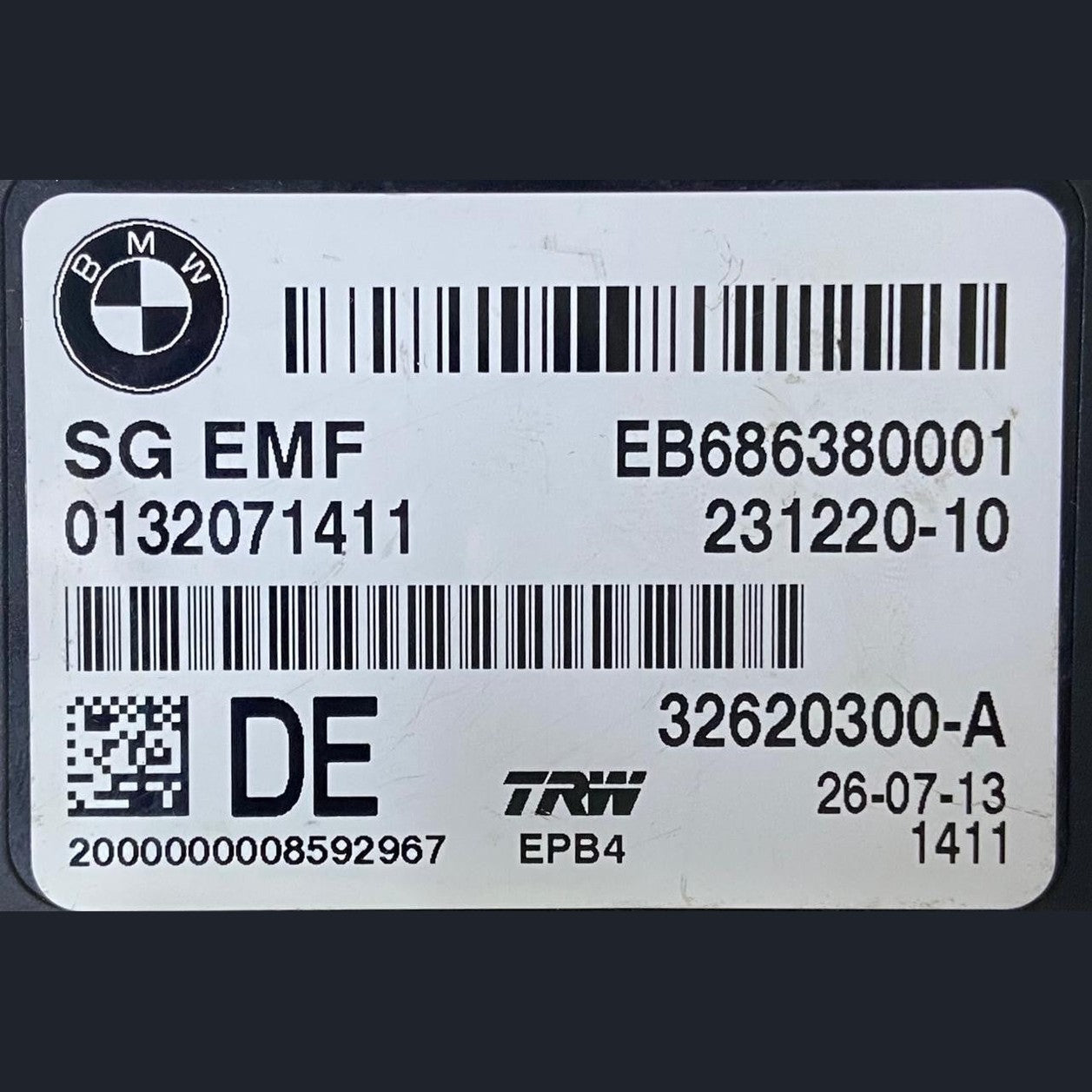 OEM BMW F10 F11 F12 EMF Module Parking Brake Unit Electric Control 6863800