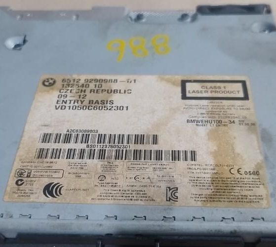 BMW F30 F31 3 SERIES RADIO PROFESSIONAL CD HEAD UNIT 9290988