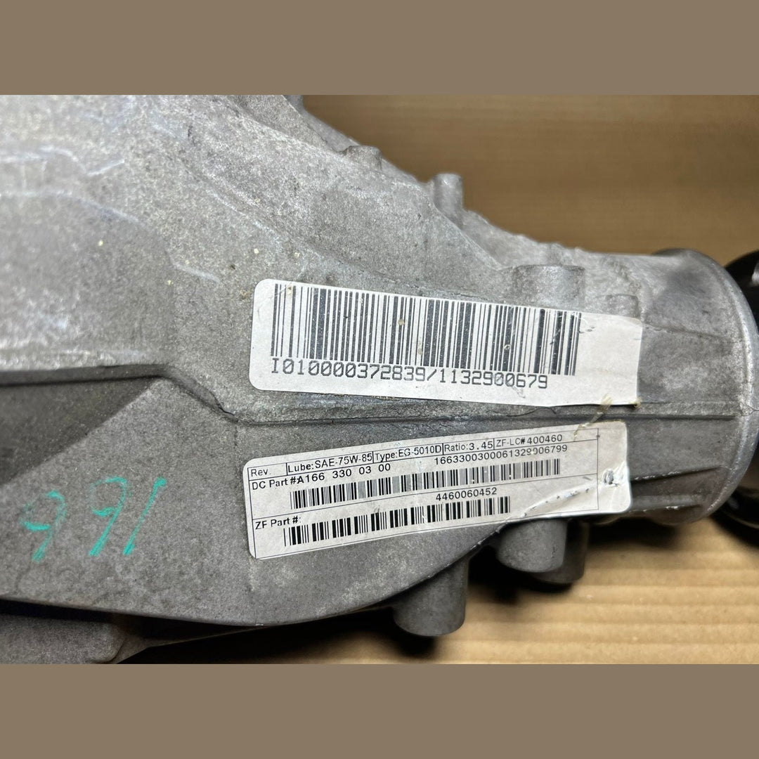 Mercedes W166 GLE63 Front Diff Differential Axle Carrier A166 3300300 Ratio 3.45