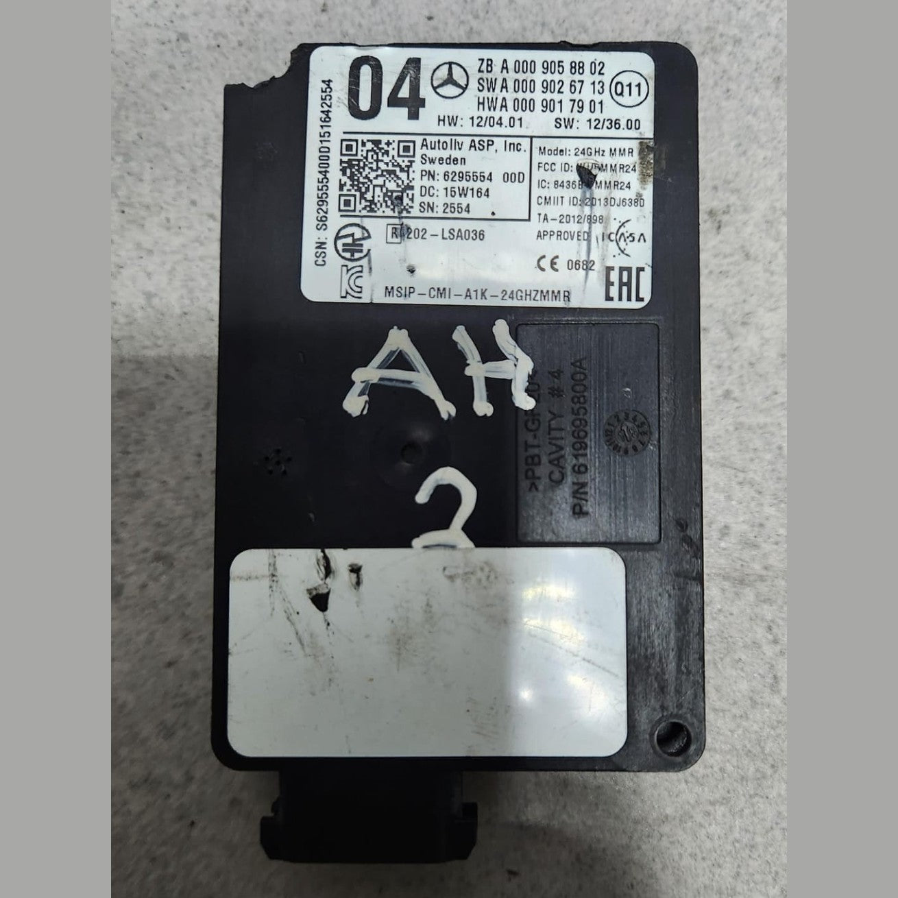 2014 Mercedes-Benz E63 AMG Blind Spot Radar Sensor A0009058802 W166 GLE W212 E63