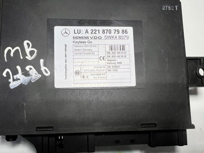 2007-2010 Mercedes-Benz W221 S-Class S550 Keyless Go Control Module A221 8707986