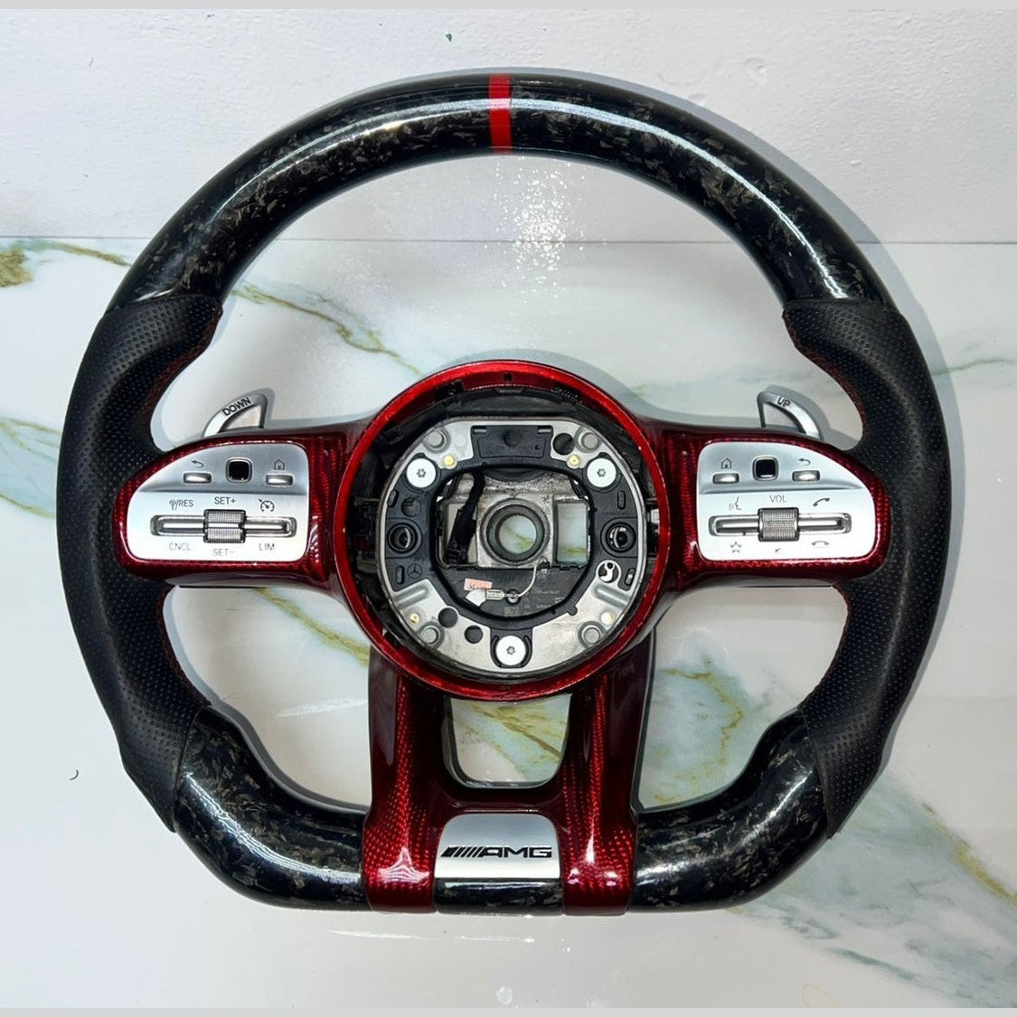 Mercedes W205 AMG Steering Wheel Multi Function Sport Assembly W \ Paddle Shifts