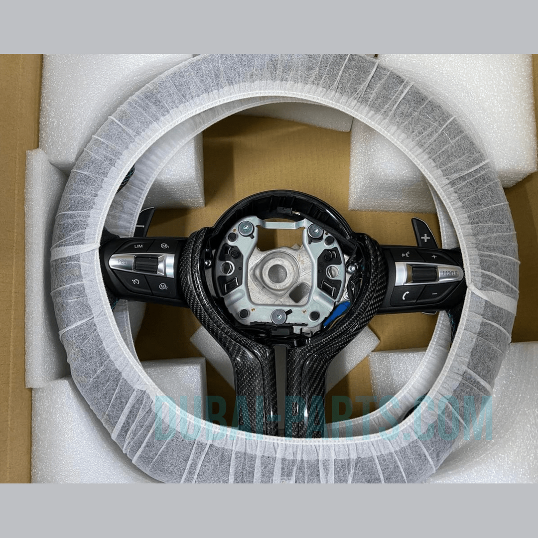 Carbon Fiber Steering Wheel FOR BMW F30 F32 Series MSport With Paddle Shifts LED