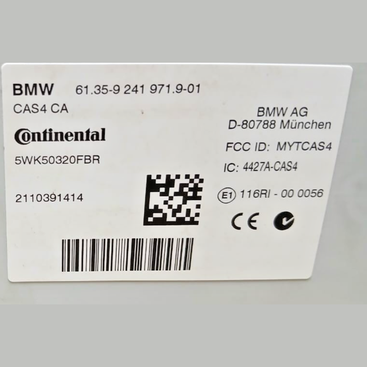 2011 BMW 5 SERIES 7 SER 2012-15  CAS4-CA COMFORT ACCESS Module 61359241971901