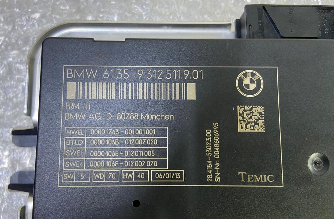 OEM BMW 7 SERIES F01 F02 F11 F12 LIGHT CONTROL MODULE ECU UNIT FRM III 9312511