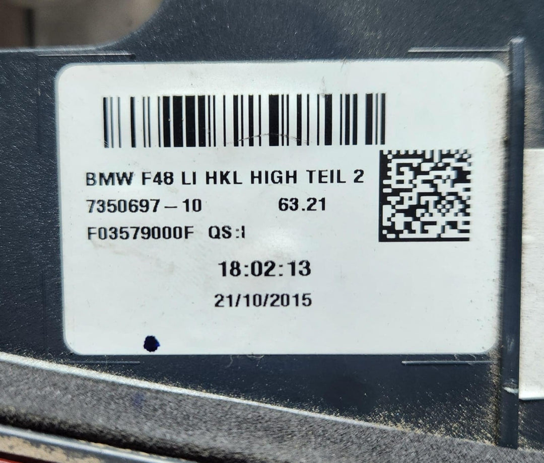 2016-2017 BMW X1 Tail Light Inner Left 7350697 X1 F48 OEM