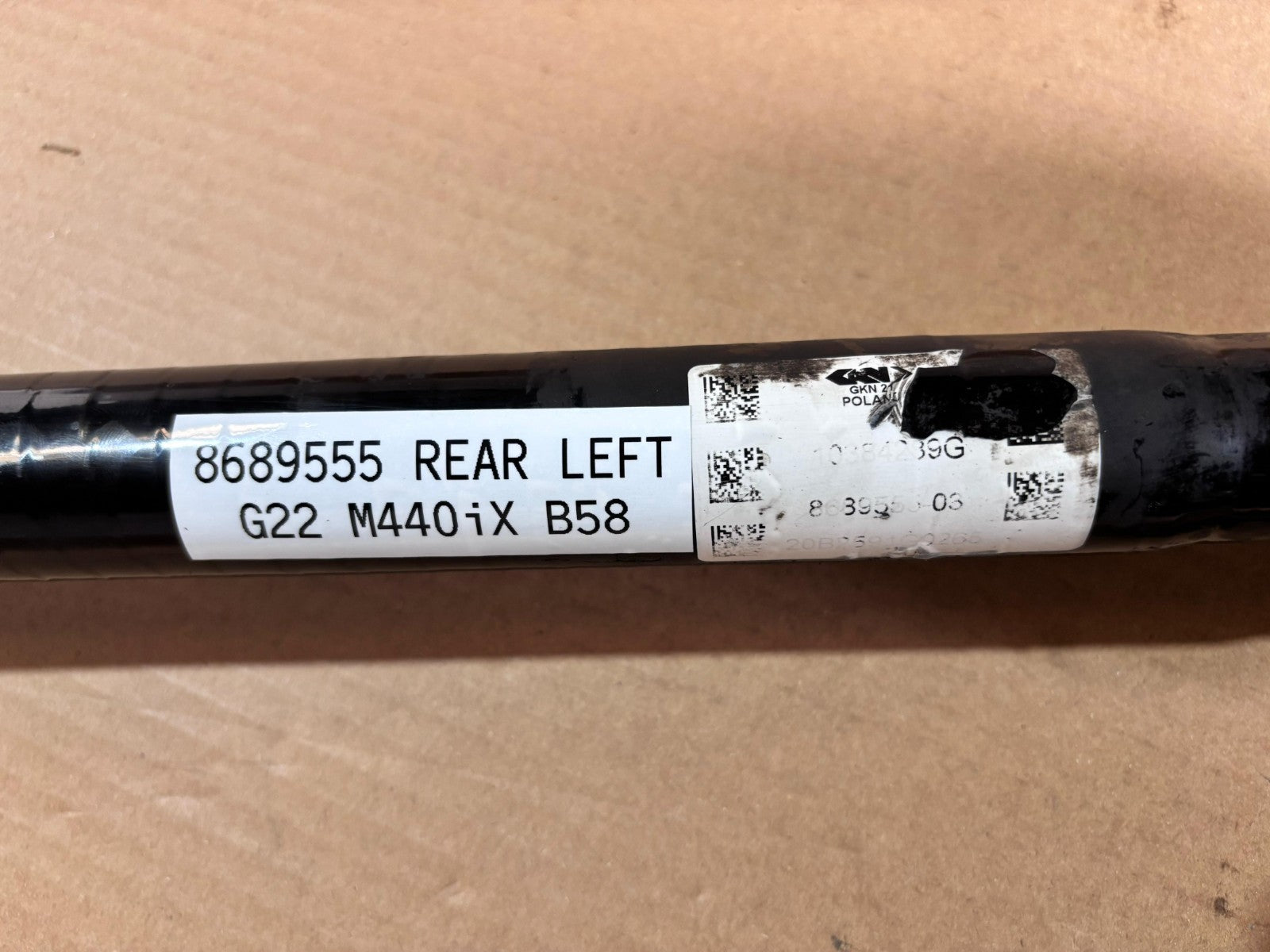 BMW 4 SERIES G22 M440IX B58 REAR LEFT OUTPUT SHAFT DRIVE AXLE OEM 3320-8689555