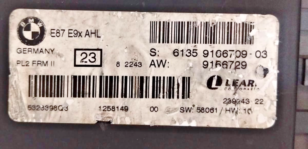 Light Control Module BMW 335i OEM Control Module 9166729 FRM 2 E87 E90 AHL