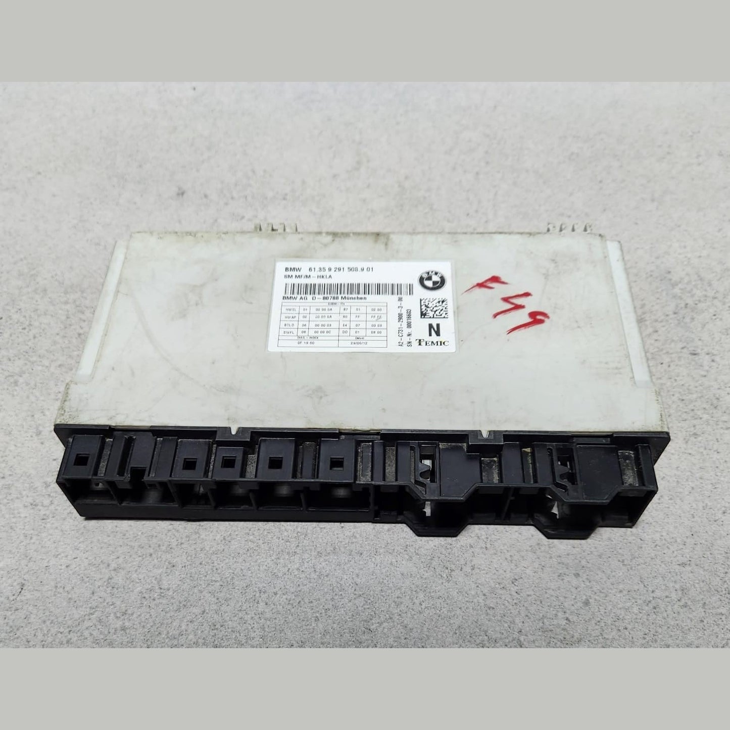 2013-2019 BMW 650i Gran Coupe Front Seat Control Module 9291508 OEM