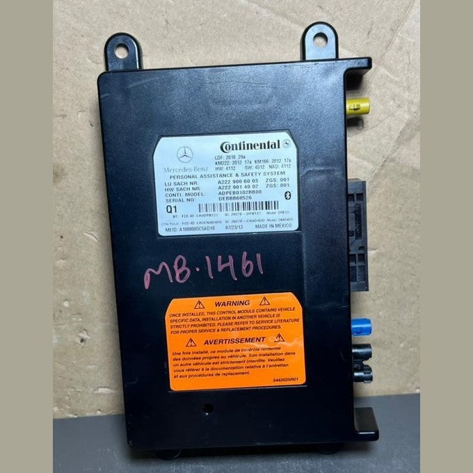 10–14 Mercedes-Benz W212 E-Class AID Communication Control Module A222 9006003