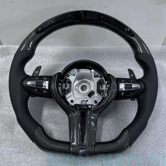 Carbon Fiber Steering Wheel FOR BMW F30 F32 Series MSport With Paddle Shifts LED