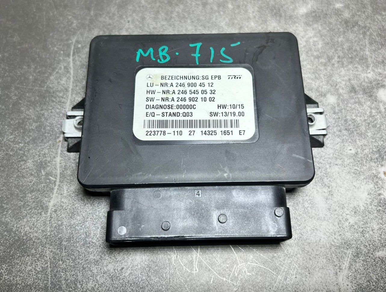 14-19 Mercedes-Benz CLA250 Parking Brake Control Module Unit A246 9004512 Oem
