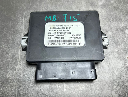 14-19 Mercedes-Benz CLA250 Parking Brake Control Module Unit A246 9004512 Oem