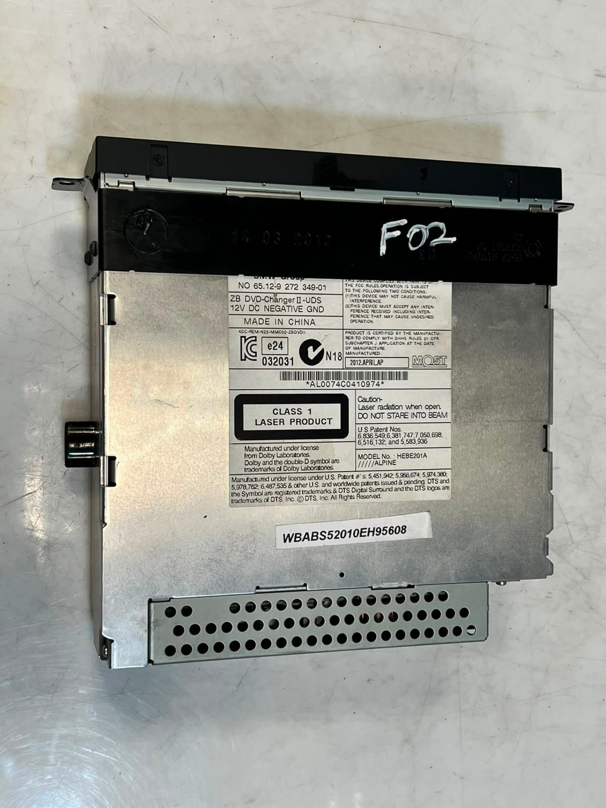 BMW 5 Series F10 F11, 7 Series F01, X3 F25 Cd Dvd Changer 9272349 OEM