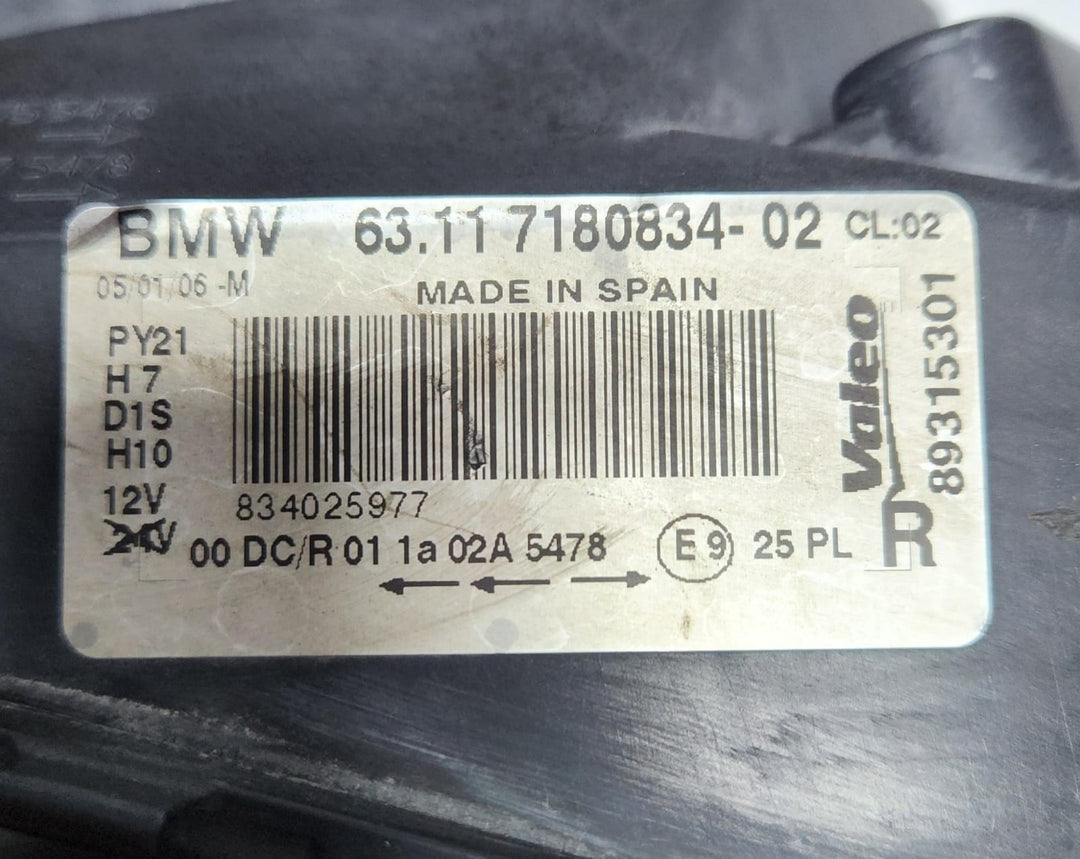 2004-2013 BMW 1 Series Bi Xenon Headlight Right 7180834 E81 E82 E87 E88 OEM