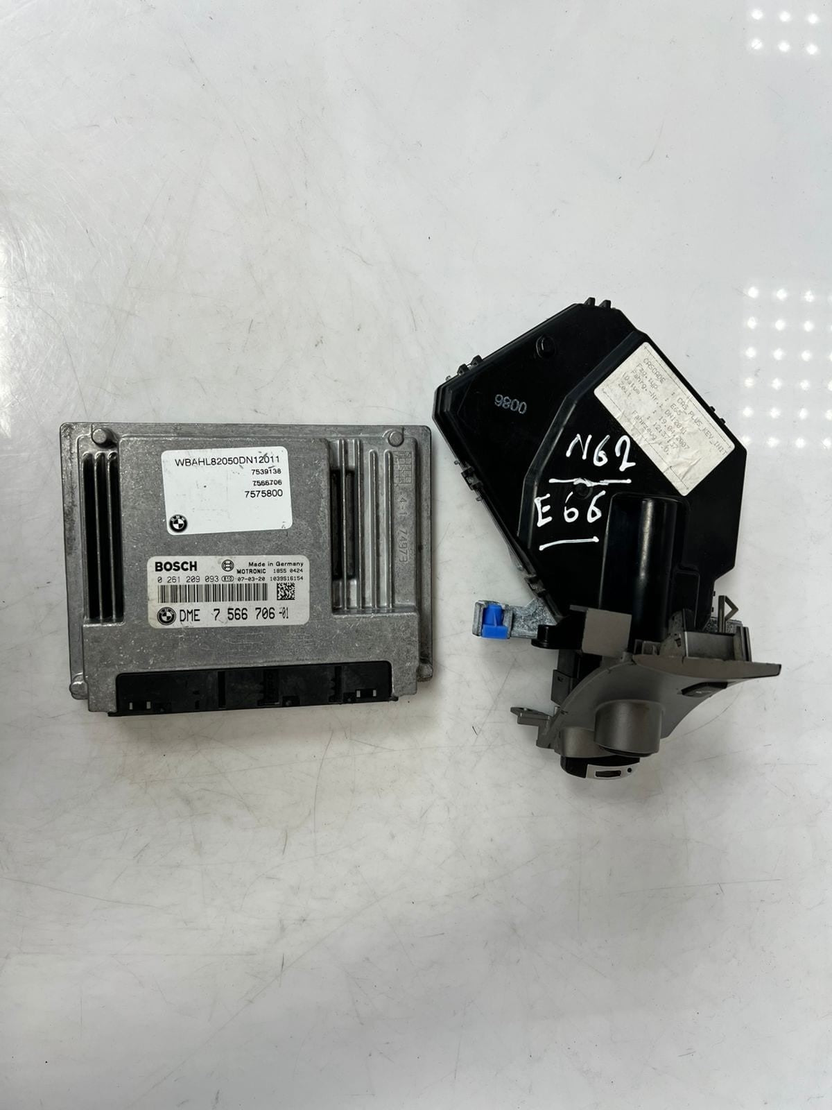 06-07 BMW N62 E66 550i E65 Engine Control Module ECU SET DME+CAS/ZAS RD 7566706