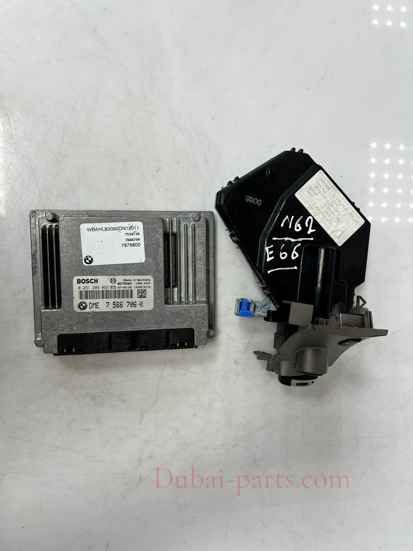 06-07 BMW N62 E66 550i E65 Engine Control Module ECU SET DME+CAS/ZAS RD 7566706