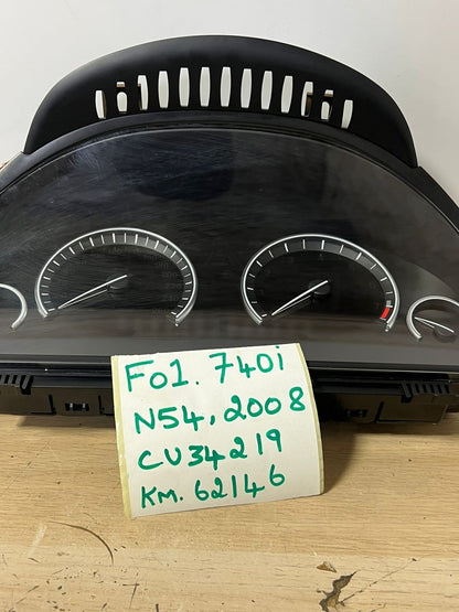 2008 BMW 740i F01 N54 EUROPE Petrol Odometer and Clocks 9201991 SPEEDOMETER