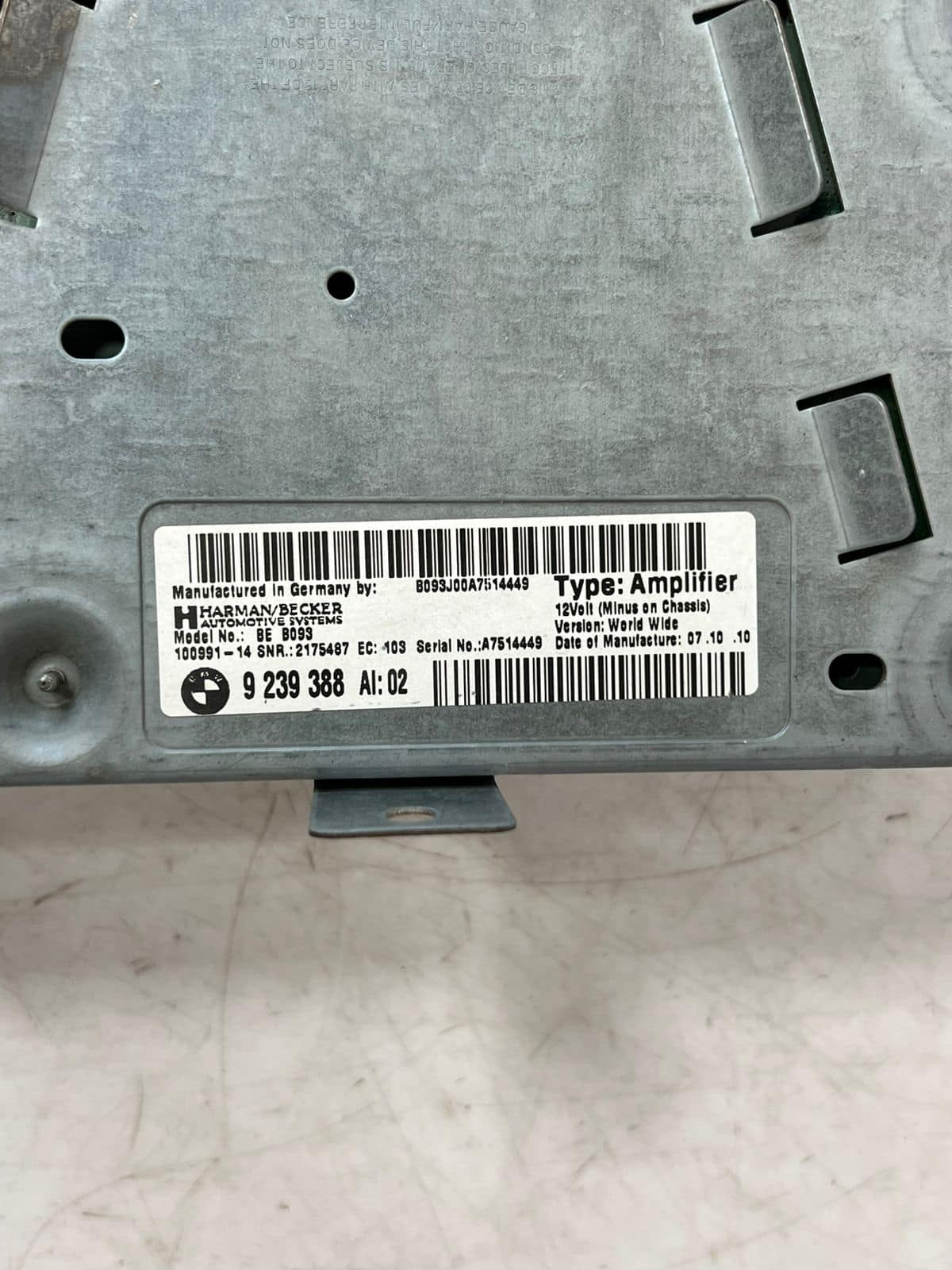 2011-2013 GENUINE BMW 535i F10 5-Series Hi-Fi Radio Amplifier 9239388 OEM