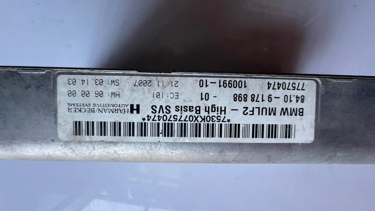 2006-10 BMW X5 Bluetooth Control Unit Module 9178898 E70 M6 E63 E64 1' 3' 5' 6' 