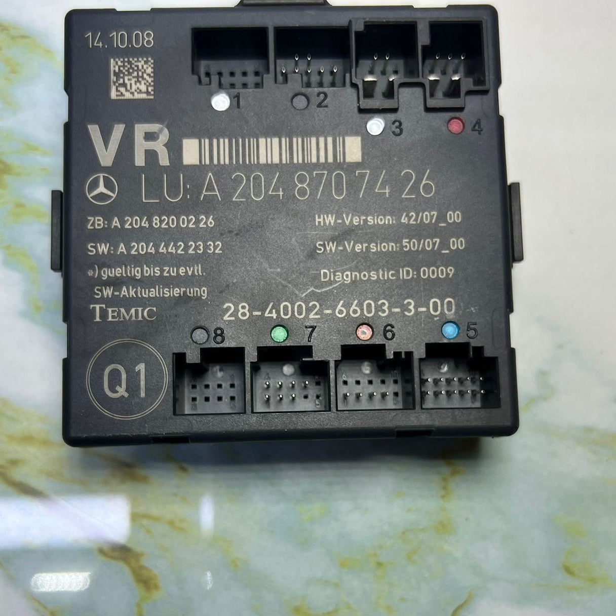 2011-2014 Mercedes-Benz C300 Front Right Door Control Module A 204 8707426 W204 