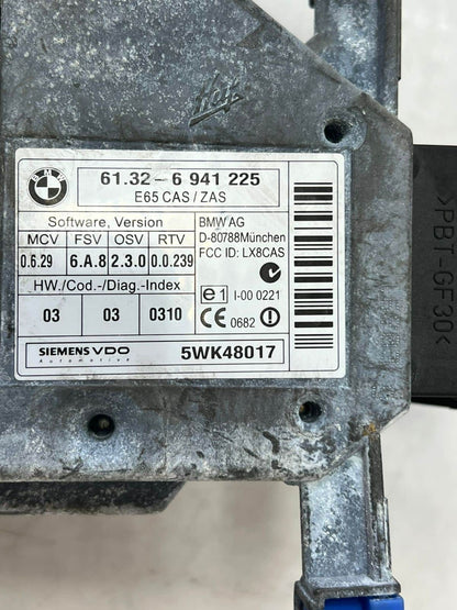 2002-2005 BMW 7 E65 E66 IGNITION MODULE START STOP KEY 5WK48017 6941225