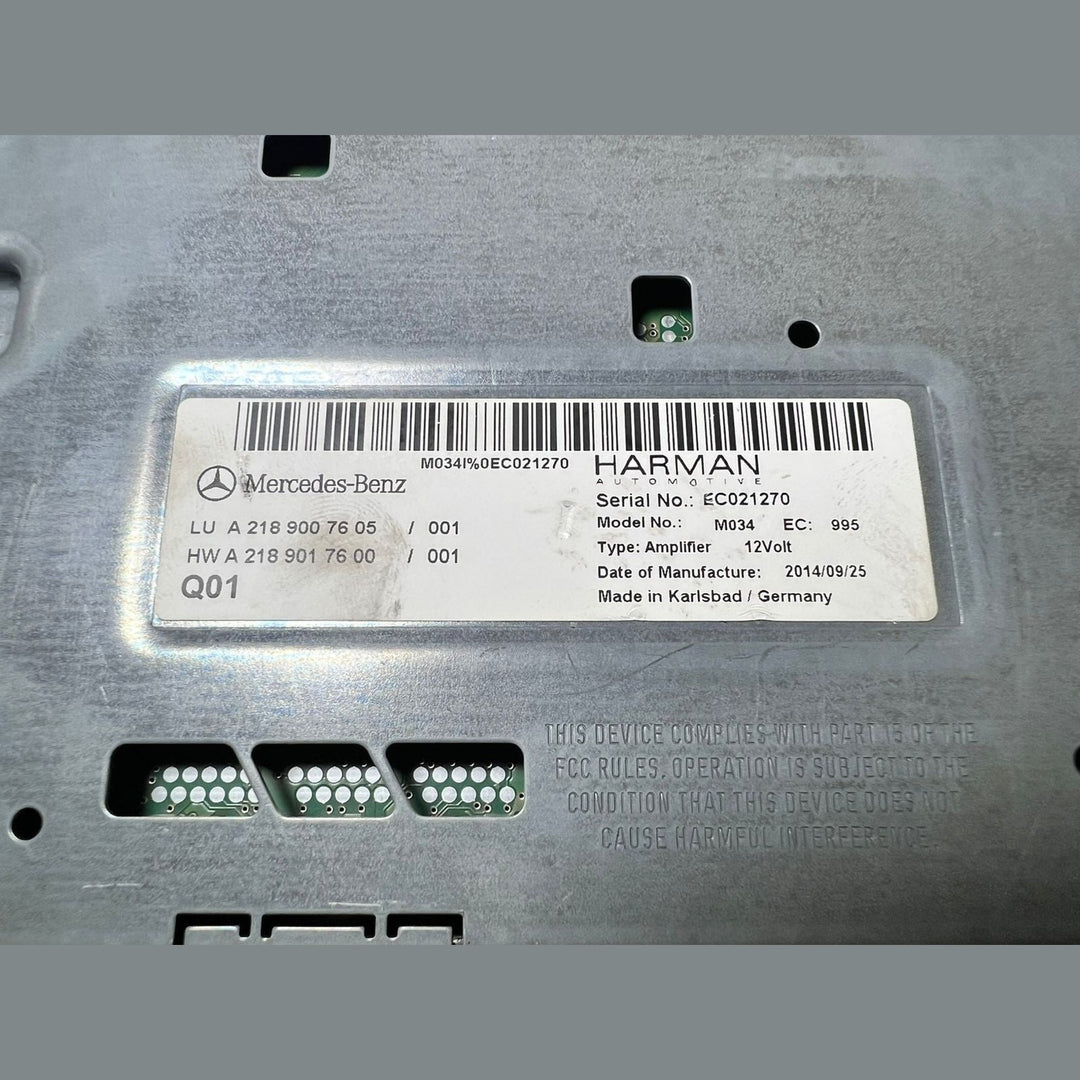 12-14 Mercedes W218 CLS Harman Sound Amplifier Assembly A218 9007605 OEM