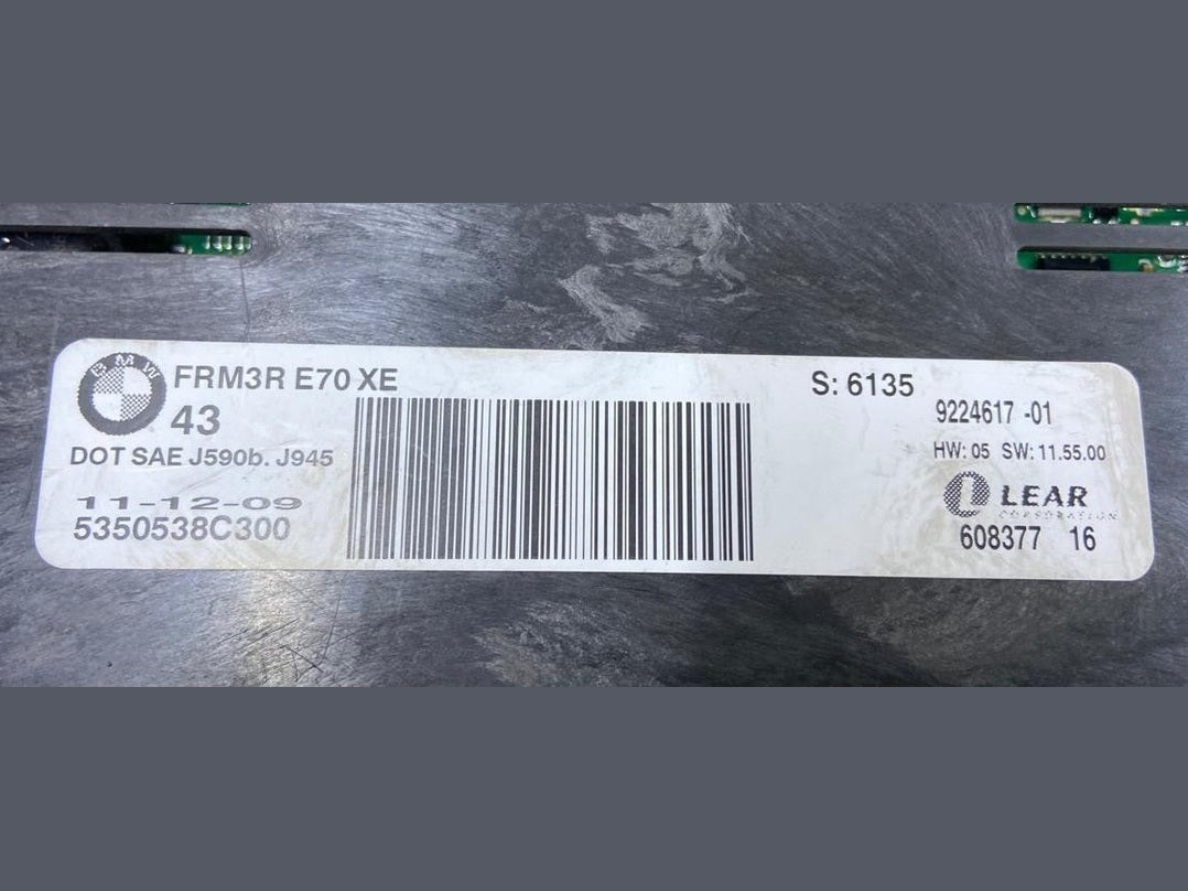 OEM BMW X5 E70 FRM LCM Footwell Lighting Control Module 9224617