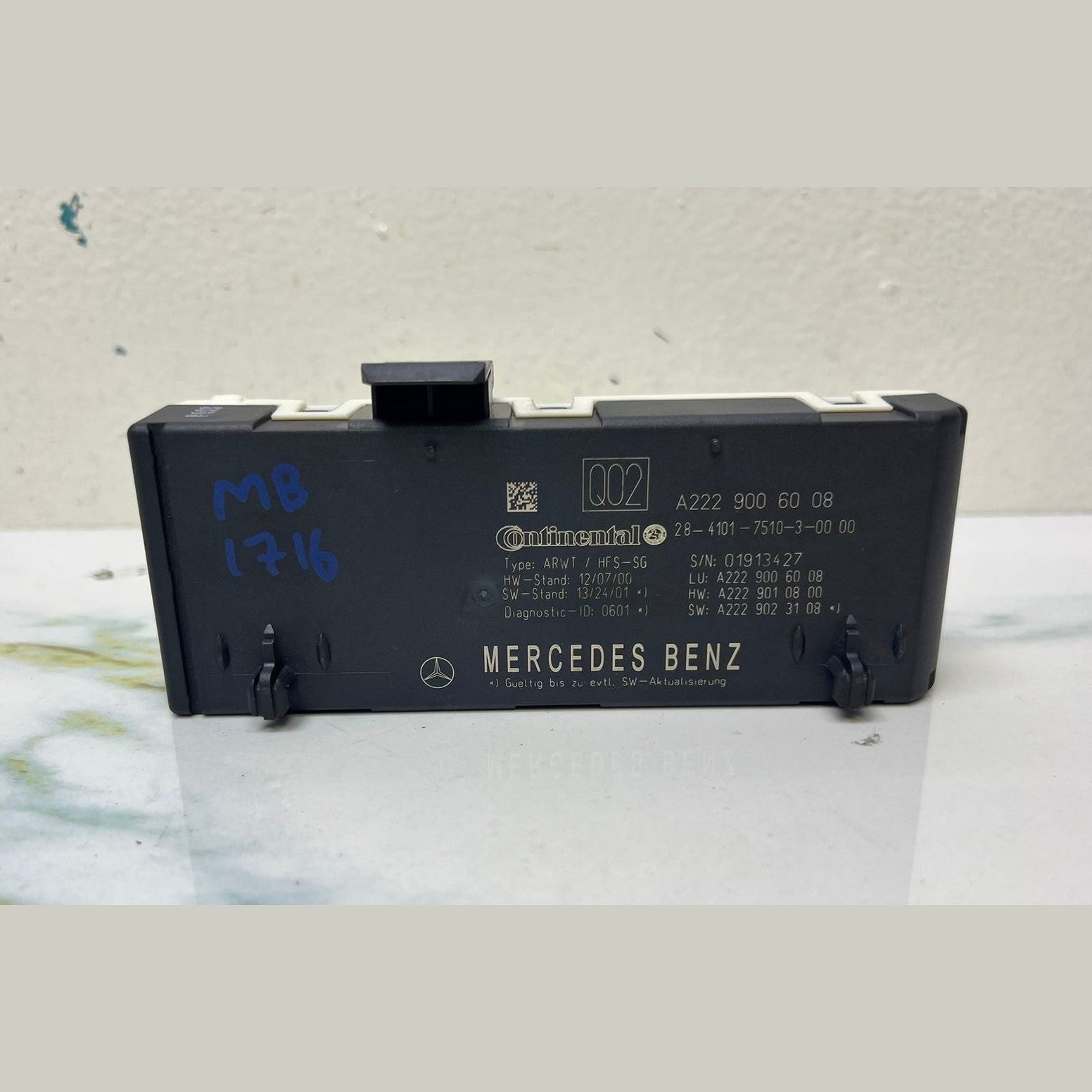 Genuine Mercedes-Benz W222 S-Class Trunk Lid Control Unit A 222 900 60 08
