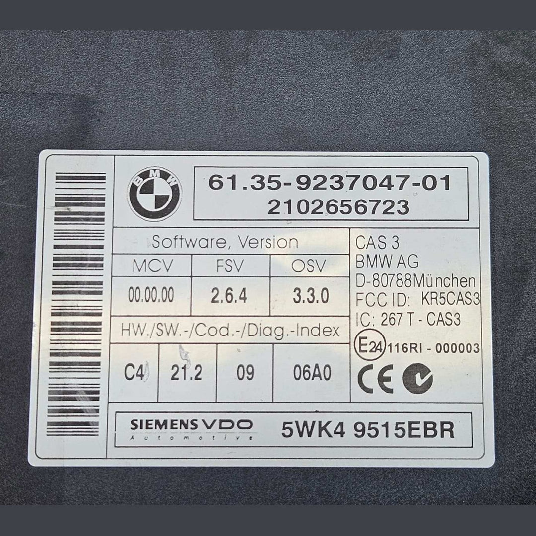 BMW 1 3 E81 E87 E90 E91 N43B20A ECU Engine Control Unit DME MSD81.2 7599881 Set