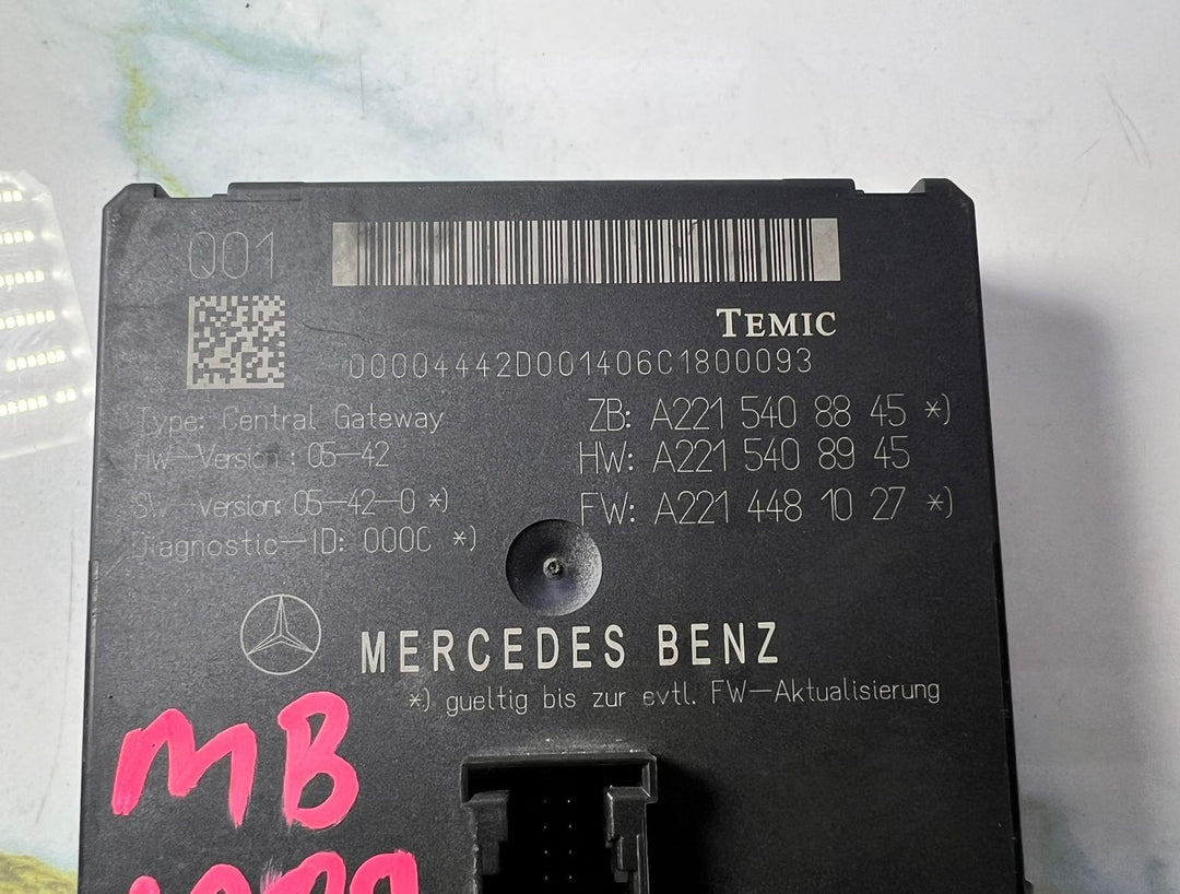 2007-2013 Mercedes-Benz W221 S-Class Gateway Control Module A221 5408845 OEM
