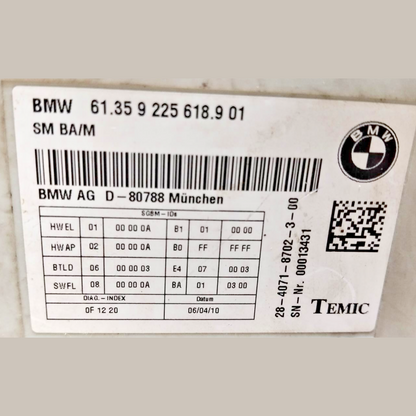 Seat Control Unit BMW F01 F10 Module ECU Electronic Module Memory 9225618
