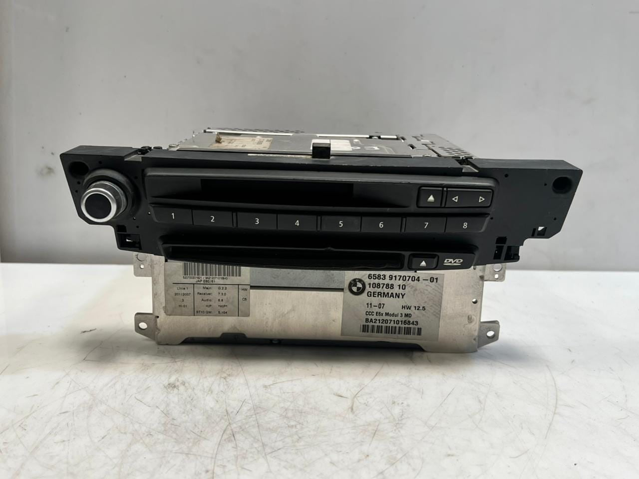 2005-2010 BMW 525i E60 Ccc DVD Md NAV Radio Unit 9170704 OEM