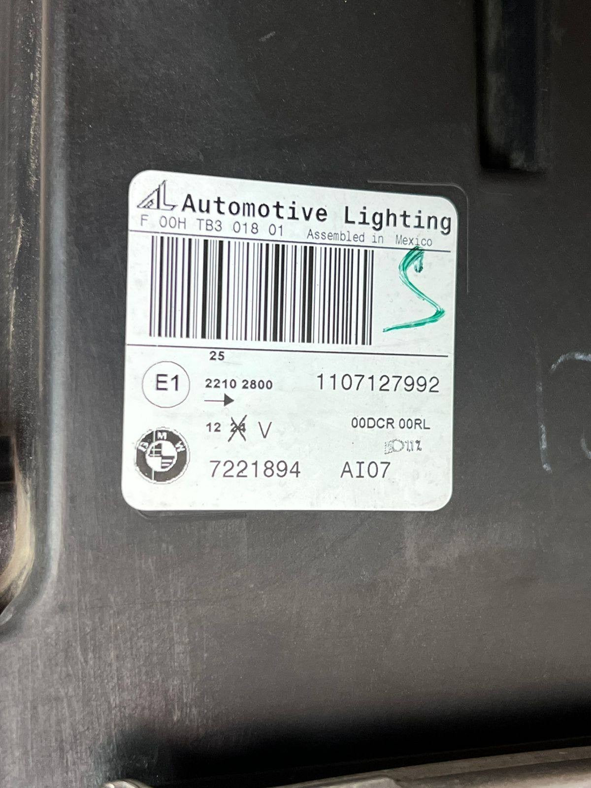 BMW X5 E70 HEADLIGHT XENON FRONT RIGHT DRIVER SIDE 7221894 2010