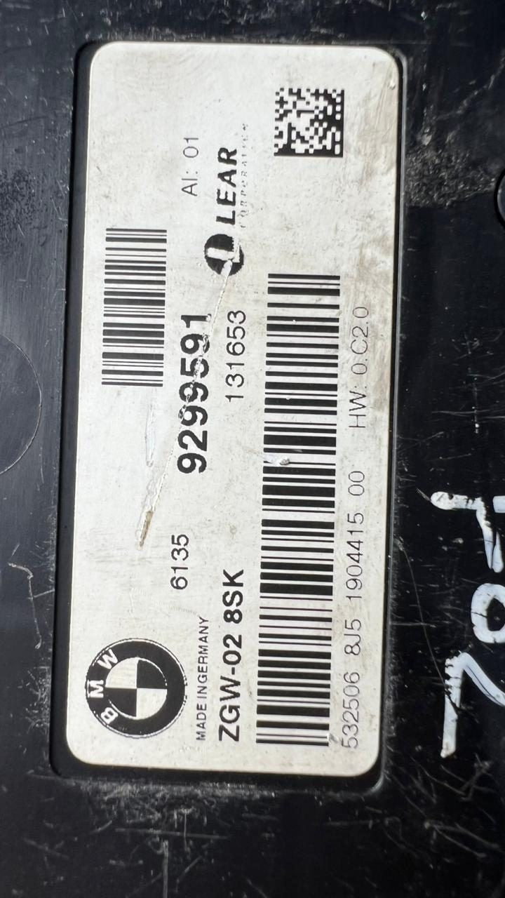 2013-2015 BMW 750i Central Gateway Module 9299591 F01, F02, F03, F06, F07, F10, 