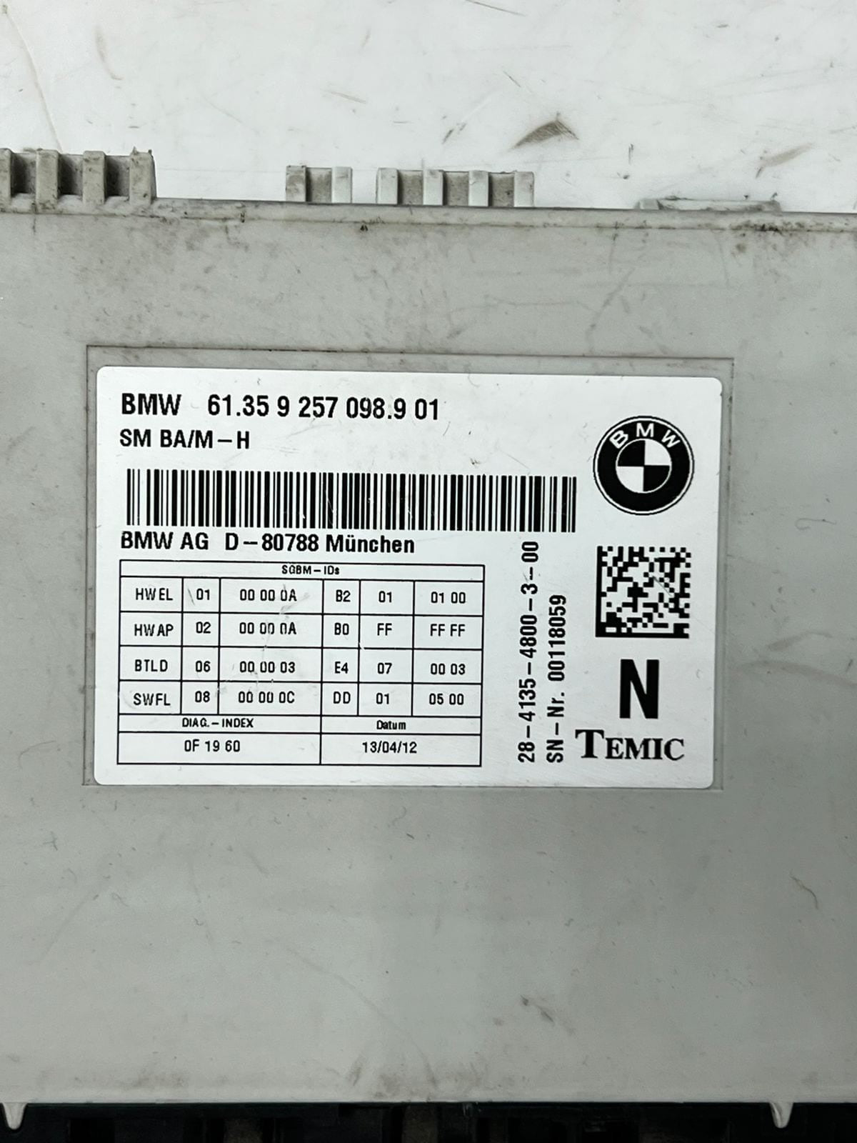 2011-2017 BMW X3 F25 6 Series F12 F13 Seat Control Module 9257098 OEM