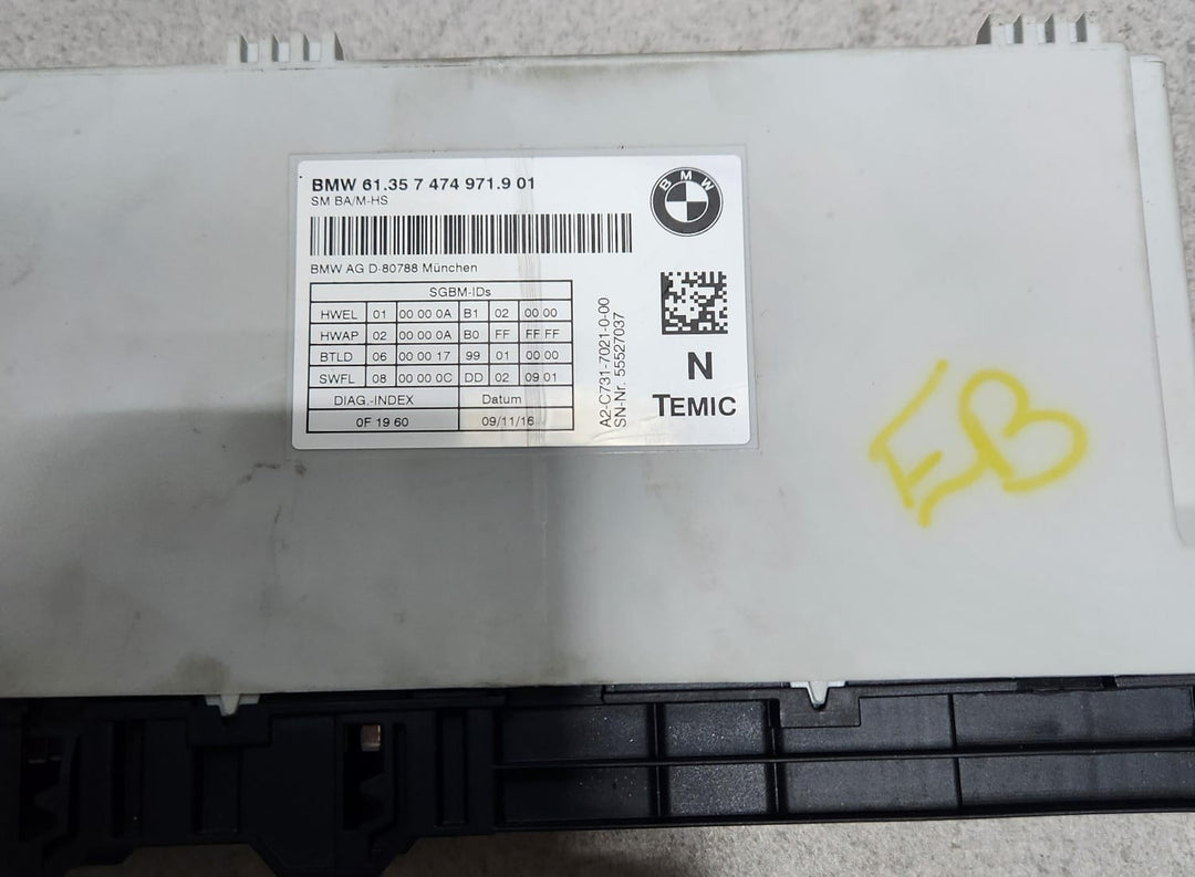 BMW X1 Front Seat Control Module 7474971 F20 F21 F22 F30 F31 F32 F33 7474971 OEM
