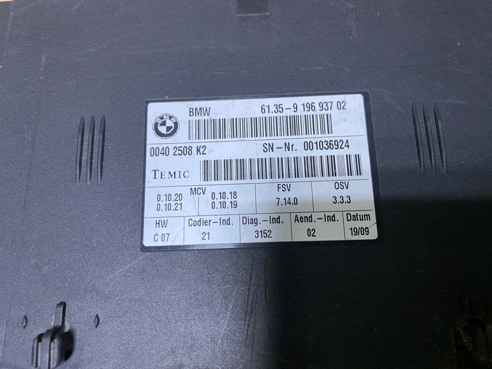 BMW Seat Control Unit Module 9196937 E92 E93 3 Series 
