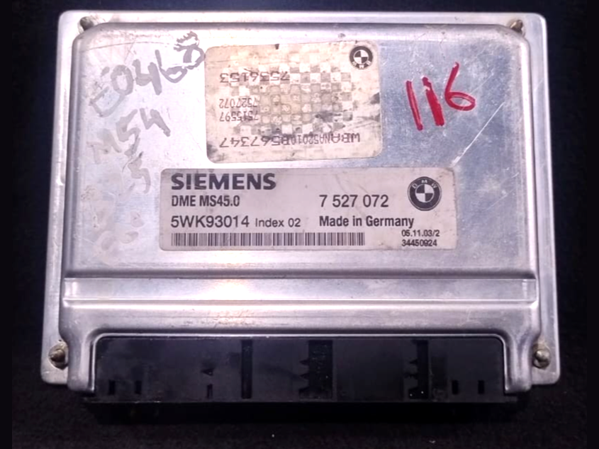 BMW 5 SERIES 530i E60 / E61 SEDAN x3 ENGINE CONTROL ONLY ECU MODULE ECM 7527072