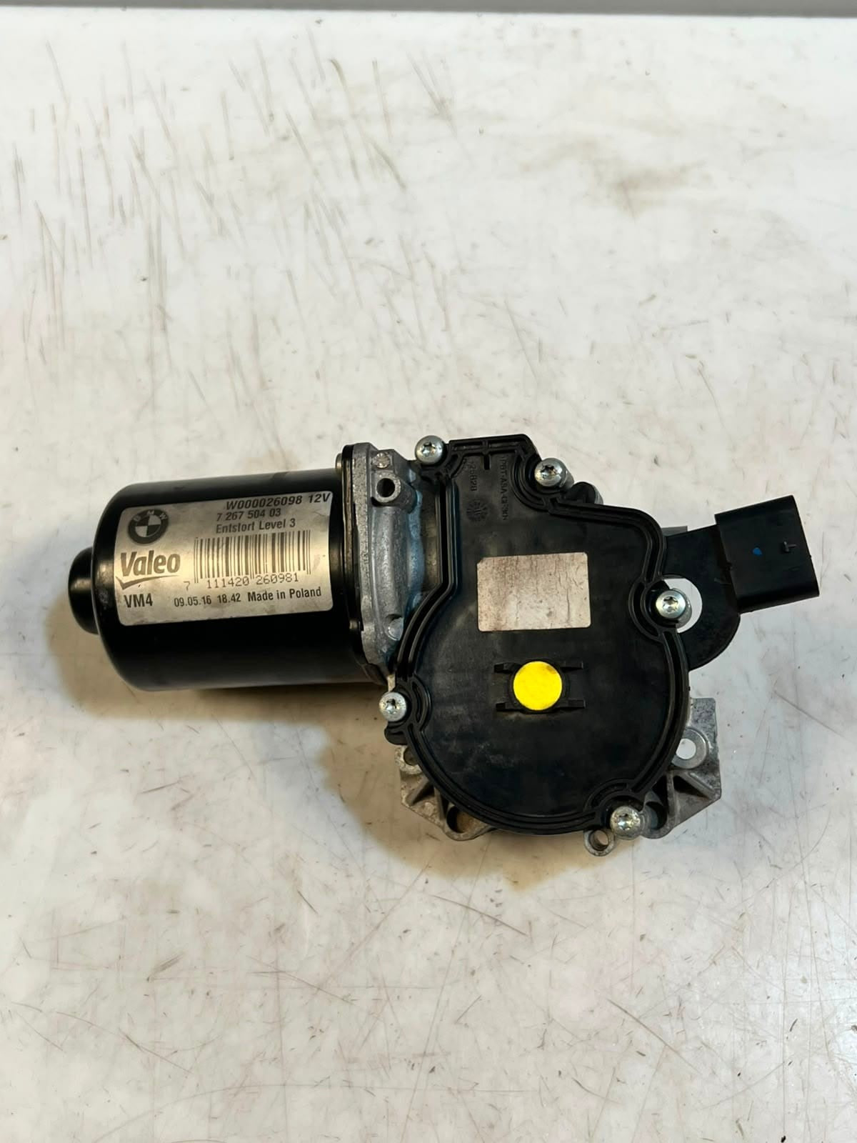 2017 BMW M4 F30 F20 F21 F31 Front Wiper Motor & Linkage 7267504 OEM