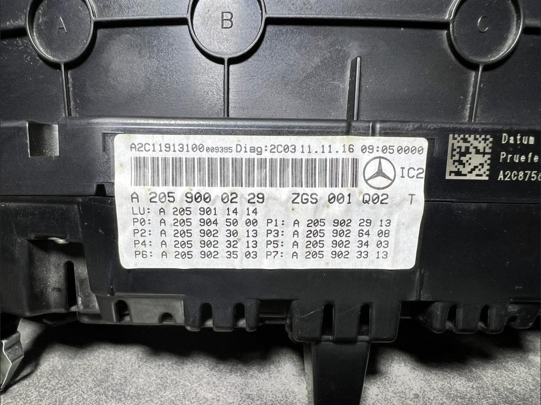 2014-2020 Mercedes-Benz W205 GLC AMG Instrument Cluster Speedometer A205 9000229