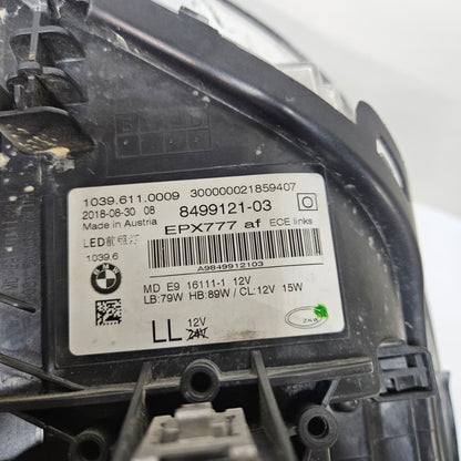 OEM BMW 5 Series G30 G31 LEFT FRONT Adaptive LED Headlight ECE 8499121