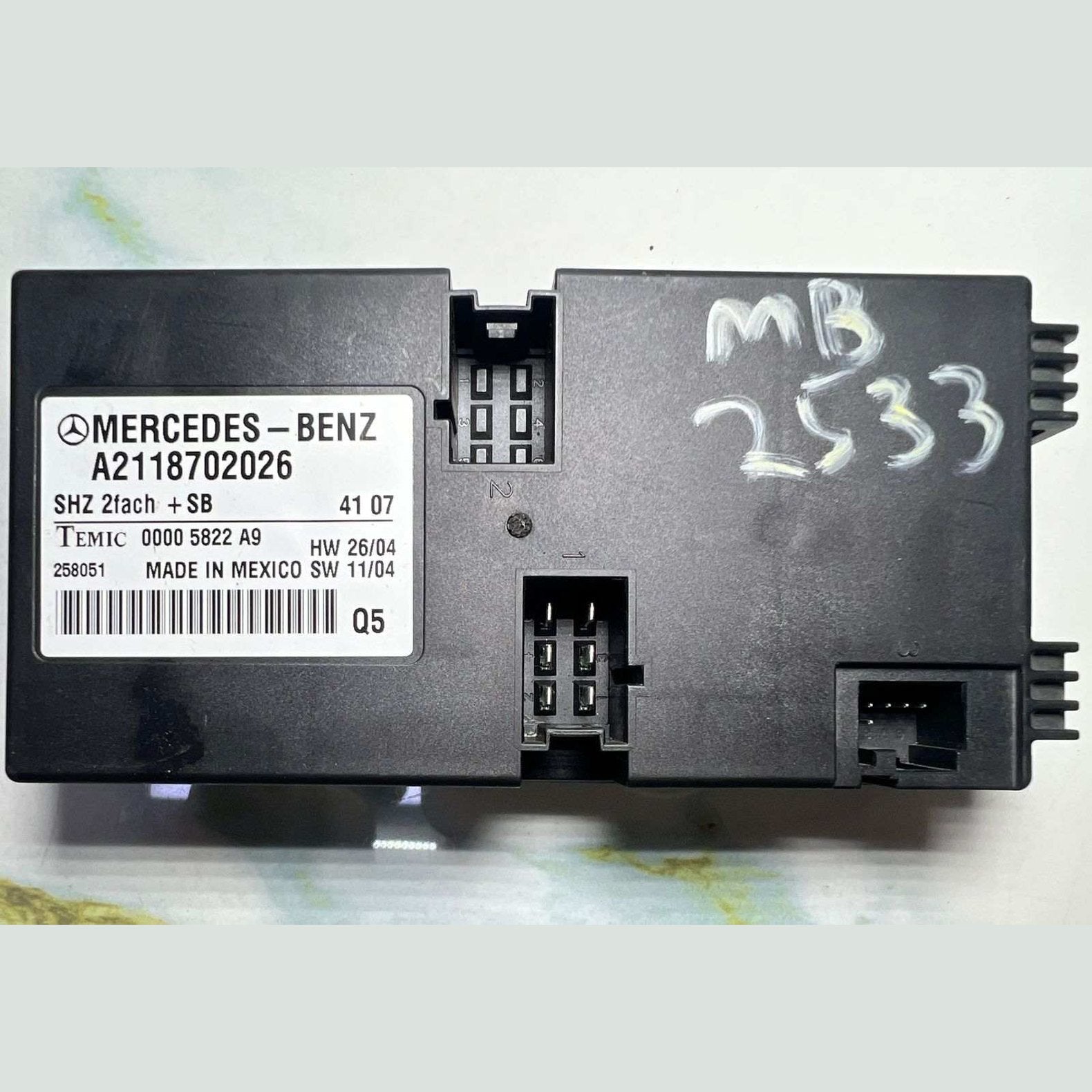 07-09 Mercedes E550 Seat Heating Control Module A2118702026 E-Class W211, ML63