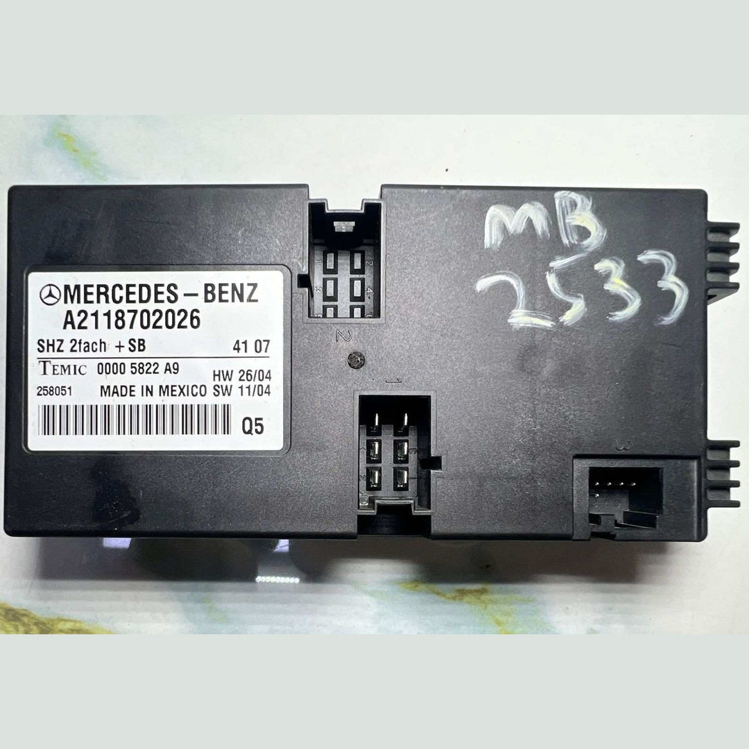 07-09 Mercedes E550 Seat Heating Control Module A2118702026 E-Class W211, ML63