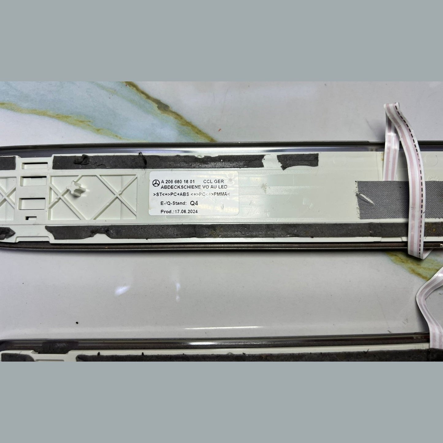 Mercedes W206 C-Class Front Entrance Trim Seal Strip Plate Cover Set A2066801801