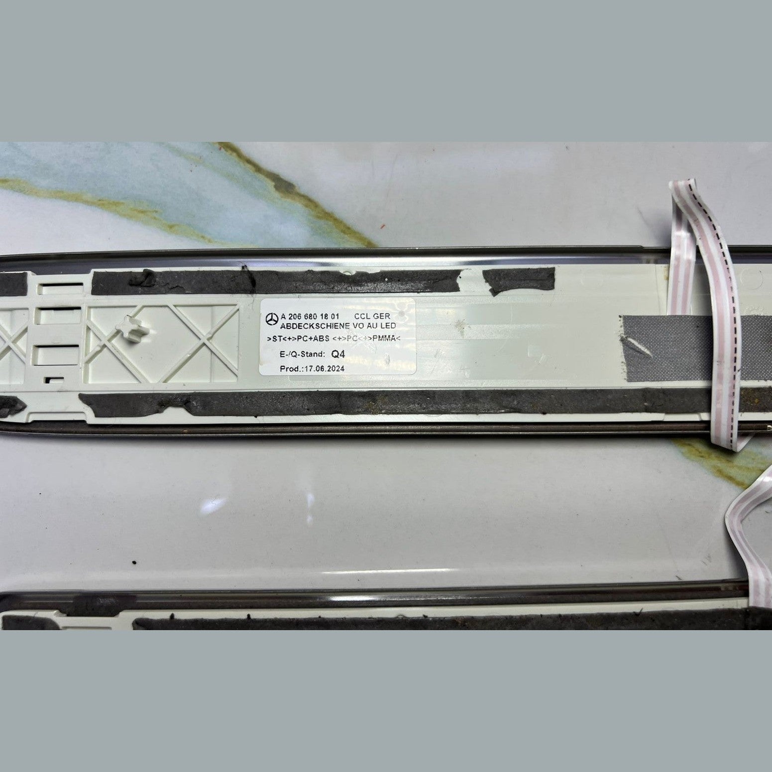 Mercedes W206 C-Class Front Entrance Trim Seal Strip Plate Cover Set A2066801801