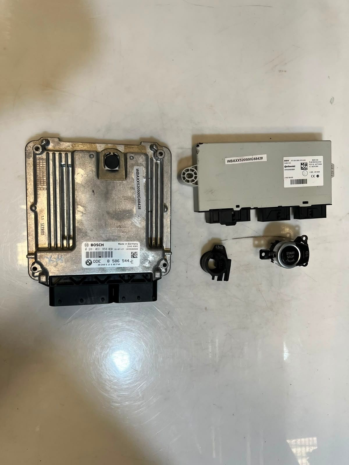 2016 BMW X4 F26 35DX N57Z Engine Control Unit ECU SET DDE+CAS4 8586544 OEM