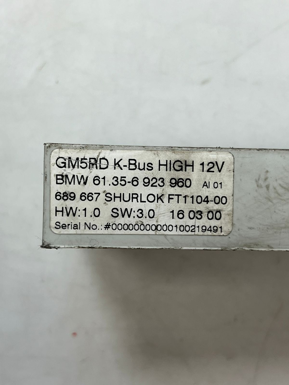 BMW 3 X3 Z8's E46 E83 E52 GM V GENERAL CONTROL BASIC MODULE GM5RD K-BUS 6923960