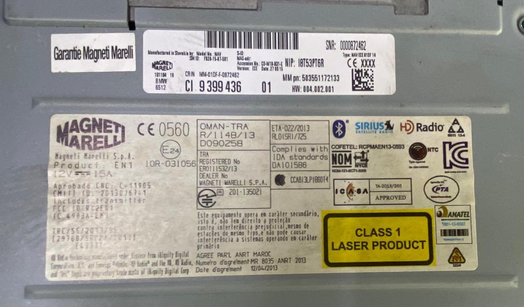 OEM BMW F20 F30 F45 F10 F48 Audio Sat Nav Computer Head Unit 9399436